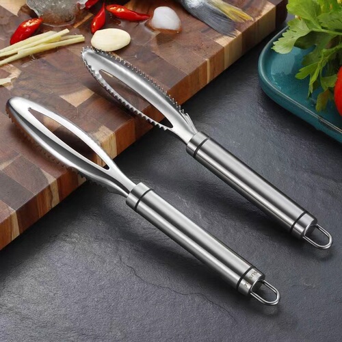 430 stainless steel fish scale remover, stainless steel fish brush knife, fish scale planer, fish killing tool, fish scale remover