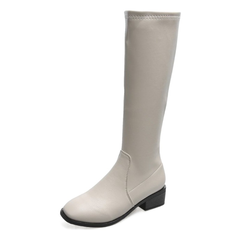 2025年秋新作 マーティンブーツ 膝下丈 レディース ロングブーツ 小柄な方向け スリムブーツ レザーブーツ サイドジッパー ハイブーツ