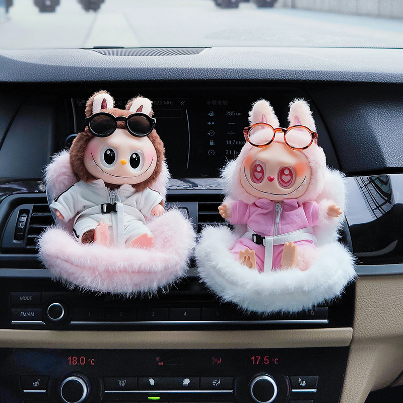 Cross-Border Labubu Doll Plush Seat Doll Safety Seat Doll Car Decoration Labubu Car Ornaments Cross-Border Labubu Doll Plush Seat Doll Safety Seat Doll Car Decoration Labubu Car Ornaments