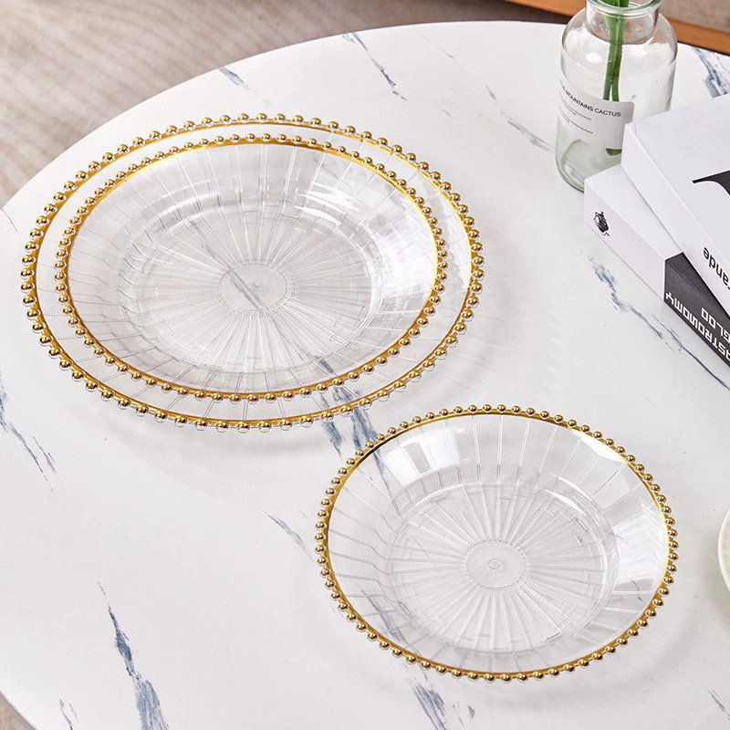 Cross-border plastic glacier pattern light luxury fruit plate home living room coffee table high-end water snacks wholesale hot selling foreign trade Phnom Penh
