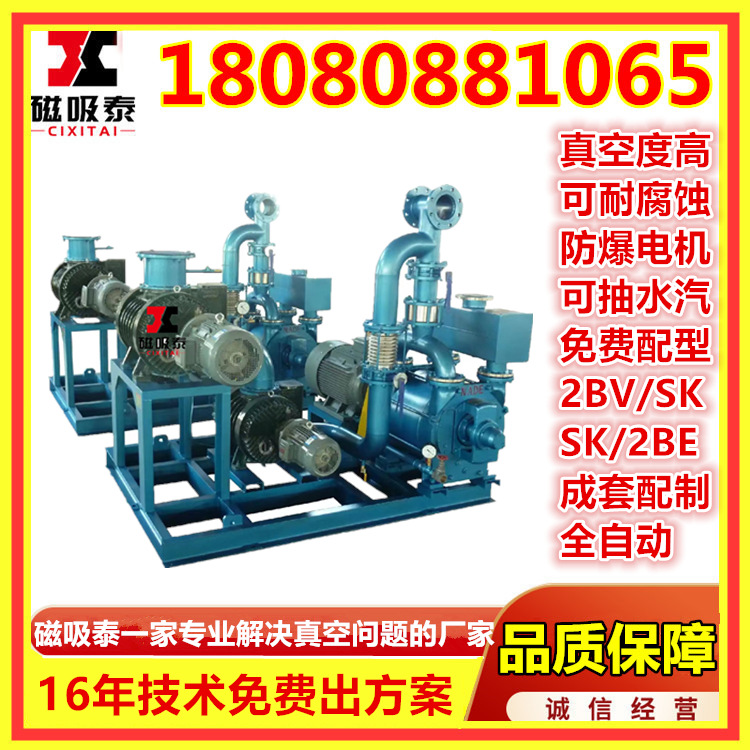 JZJS罗茨泵水环泵真空机组淀粉真空提取罗茨水环机组管道泵高真空