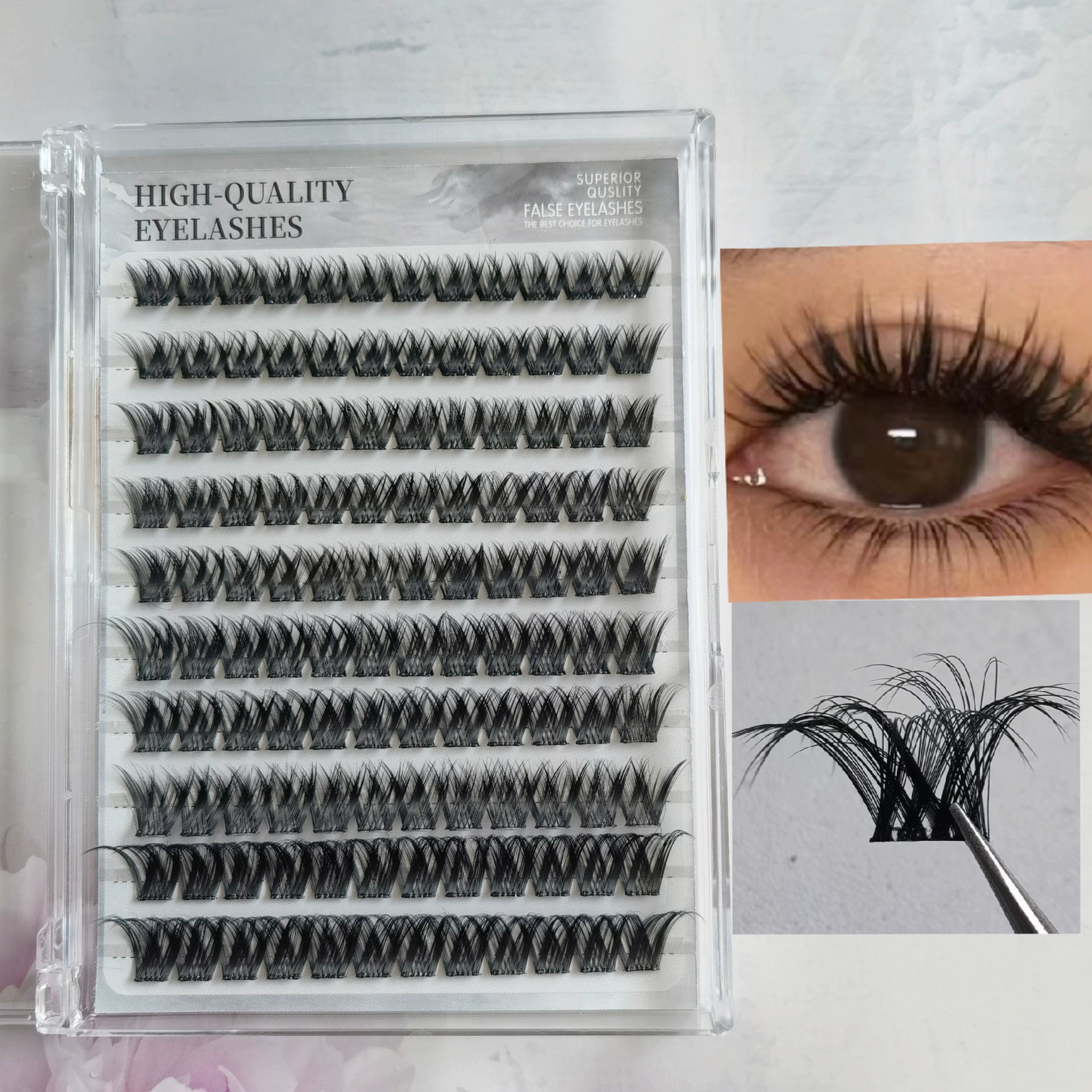 Capacious false eyelashes, comics, European style
