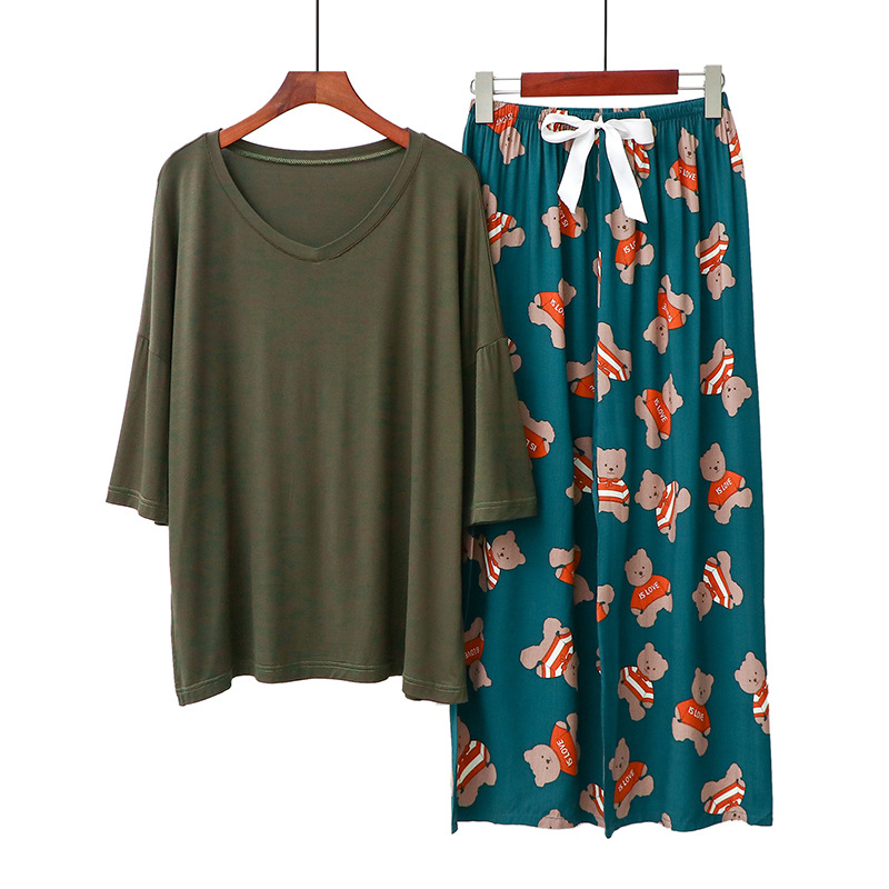 올리브 그린 + 블루 베어