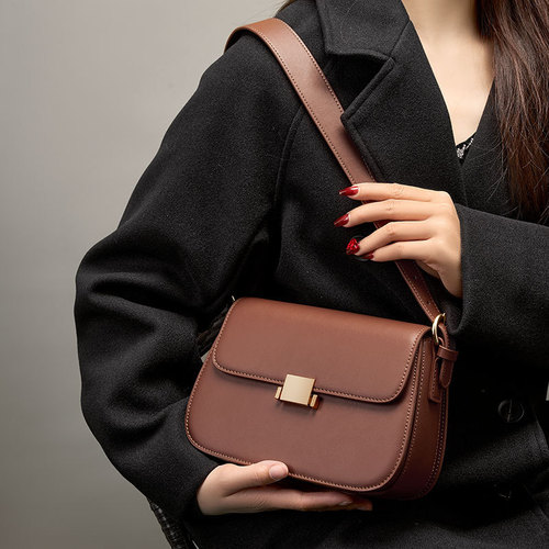 High-end niche design armpit bag genuine leather women's bag  new autumn and winter fashion tofu bag single shoulder crossbody bag