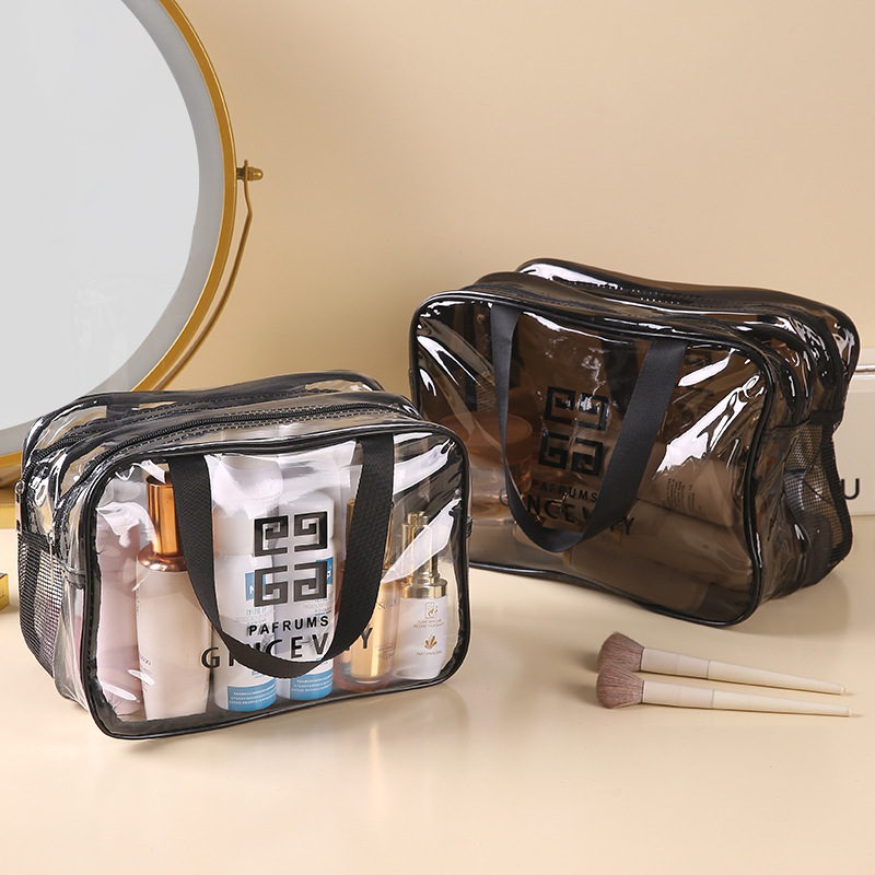 Bolsa de lavado de pvc, impermeable, separación seca y húmeda, bolsa de cosméticos portátil de gran capacidad, bolsa de almacenamiento portátil de baño de fitness de viaje