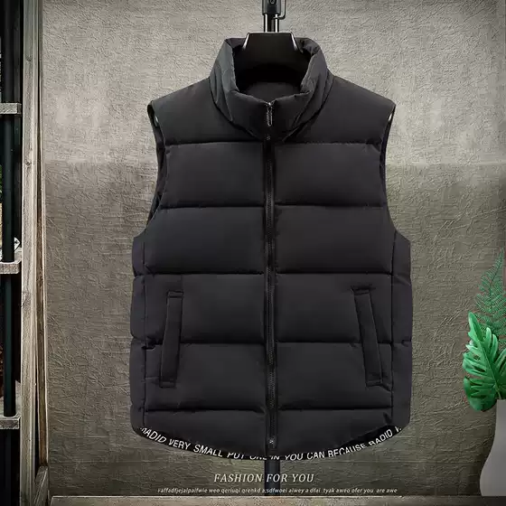 New Arrival Autumn/Winter Custom Logo Puffer Cotton Vest for Men, Thick Quilted Sleeveless Jacket Outwear
