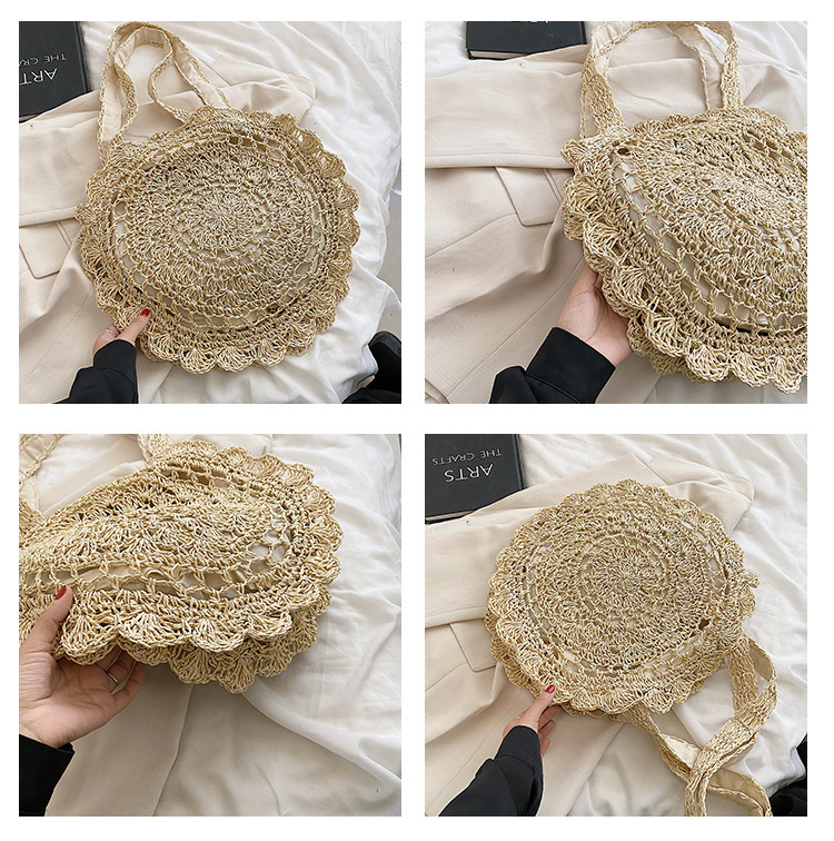 Borsa a tracolla da donna in paglia intrecciata per il mare_voghion.com