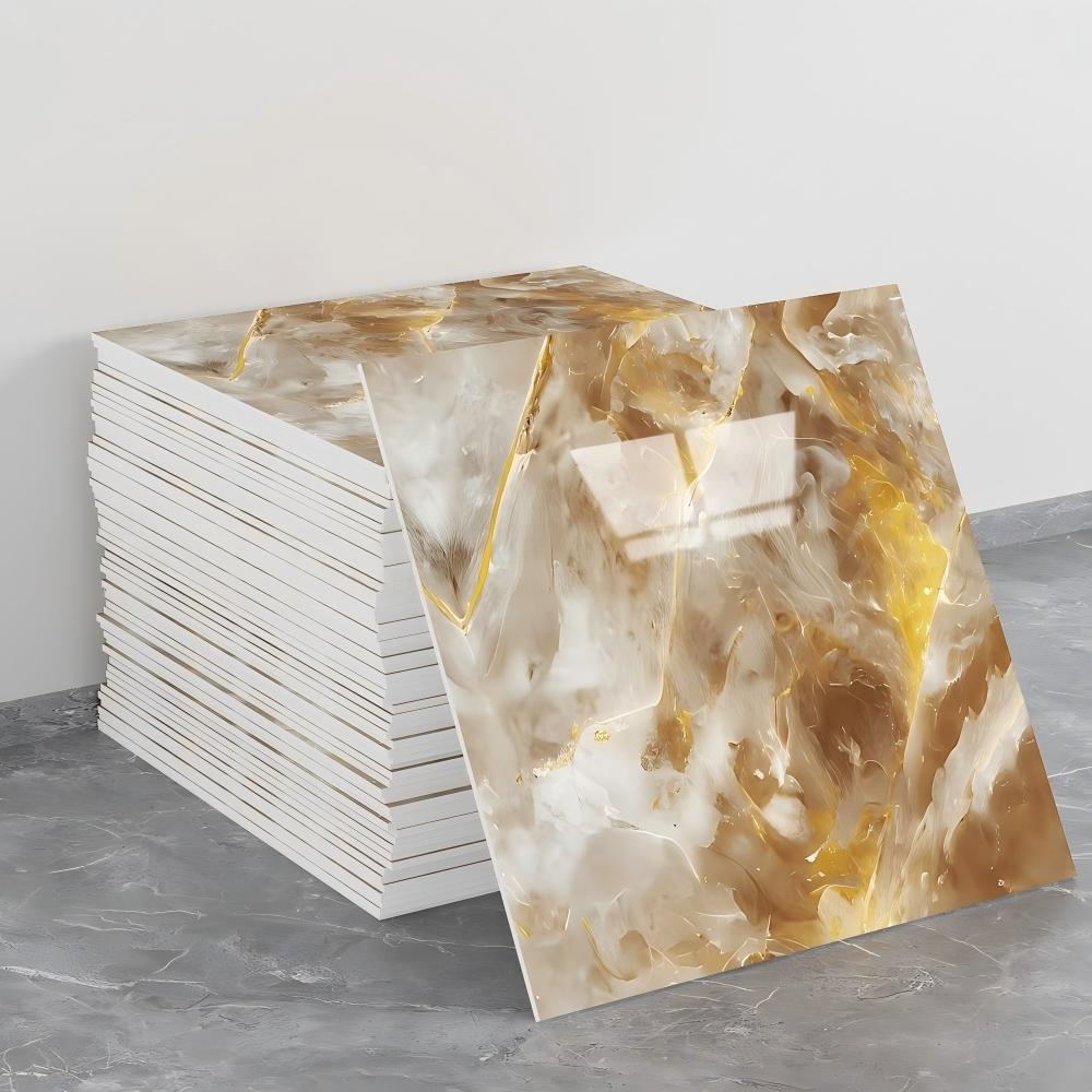 Autoadhesivo impermeable imitación de azulejos de pared de aluminio placa de plástico renovación decoración de cocina de mármol pegatinas de pared de baño