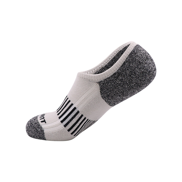 Amazon 5 pares de toallas gruesas para correr calcetines de malla masculina respirada anti-deslizante calcetines de barco invisibles