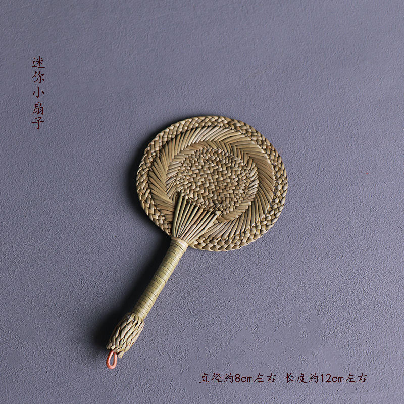 工場直販ベビー子供用扇子わら扇子古代スタイル手織り涼しい夏ミニわら扇子ポータブル|undefined
