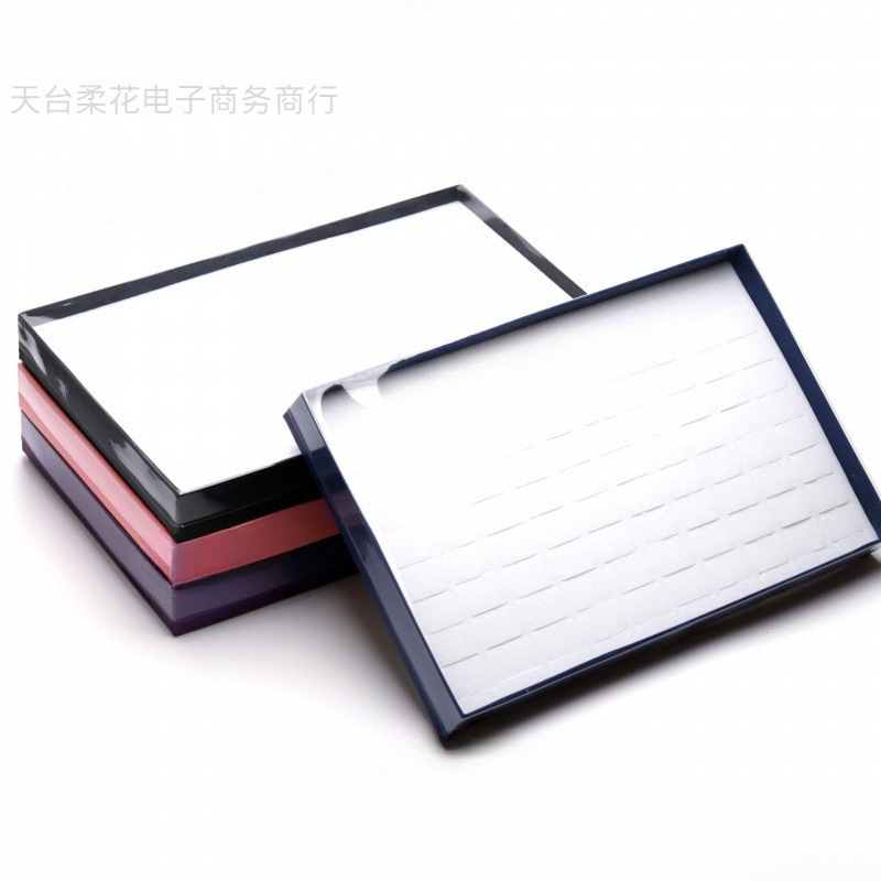 首饰桌面盖工厂收纳戒指百位托盘发现盒子展示耳钉盒现货批发盒带