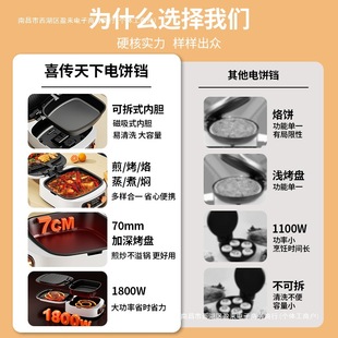 Pancake New Pancake Pot Electric Pancake Dang Household Double-sided Pancake Machine Deepening Electric Pancake File Removable and Washable Heating Multifunctional