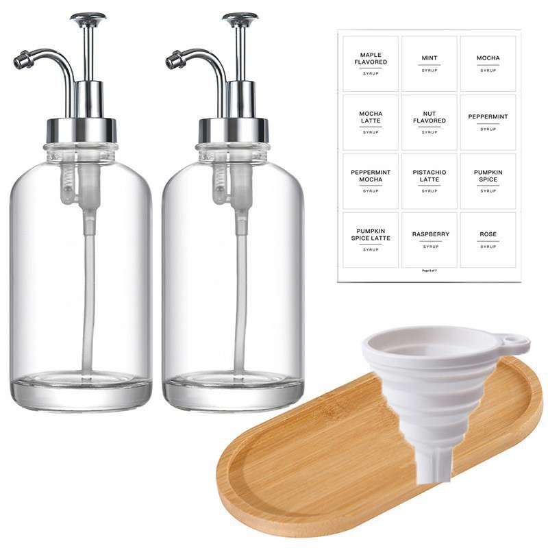 Amazon Nordic 500ml insins loción de prensa de viento hotel desinfectante de manos botellas de vidrio caseras