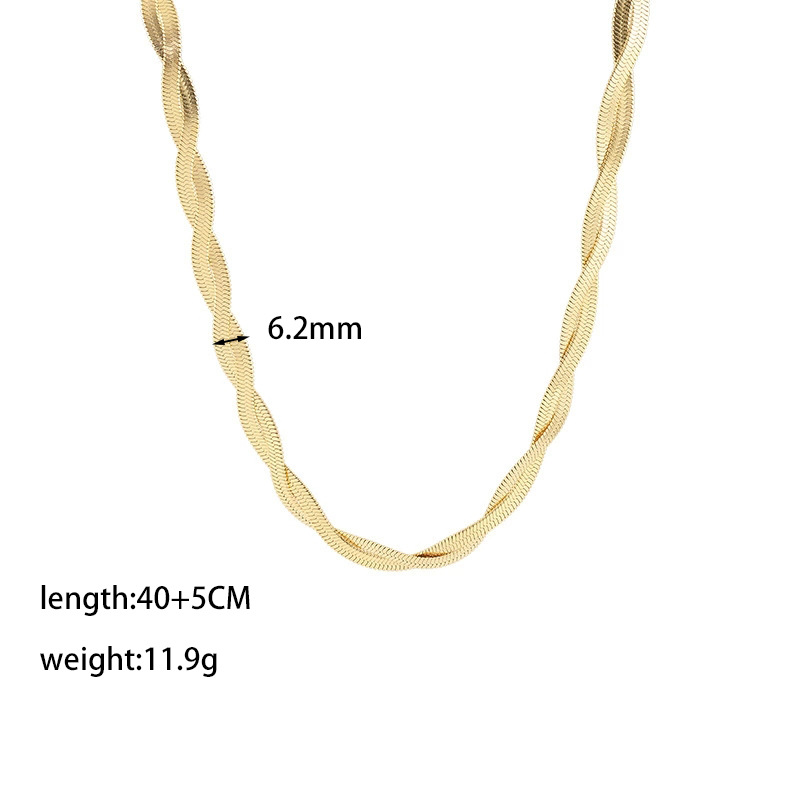 【XKN0308】더블 스트랜드 목걸이 골드