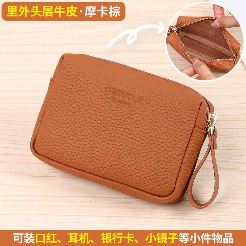 Cartera de cambio de lápiz labial de color sólido transfronterizo nueva bolsa de mano con cremallera corta de tarjeta bancaria bolsa de almacenamiento japonesa y coreana