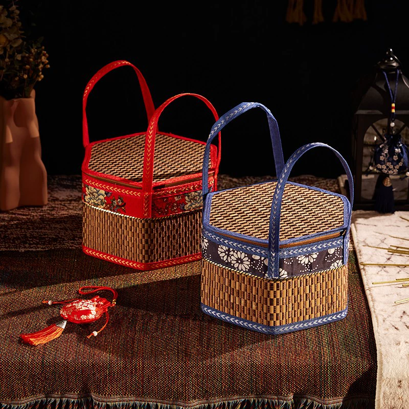 Бамбуковая корзина, ручная корзина, для зонгзи, яиц, крабов, волосистых крабов, фруктов, вяленого мяса, колбасы, подарочная коробка из бамбукового плетения, корзина для хранения