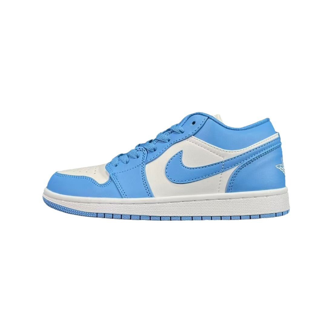 Putian Chunyuan aj1 bajo rayo públas de alta versión de hollín azul y negro de North Carolina zapatos deportivos de baloncesto