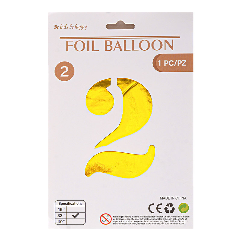 32 pulgadas Tarjeta de papel digital OPP globo de embalaje independiente fiesta de cumpleaños ambiente decorativo globo