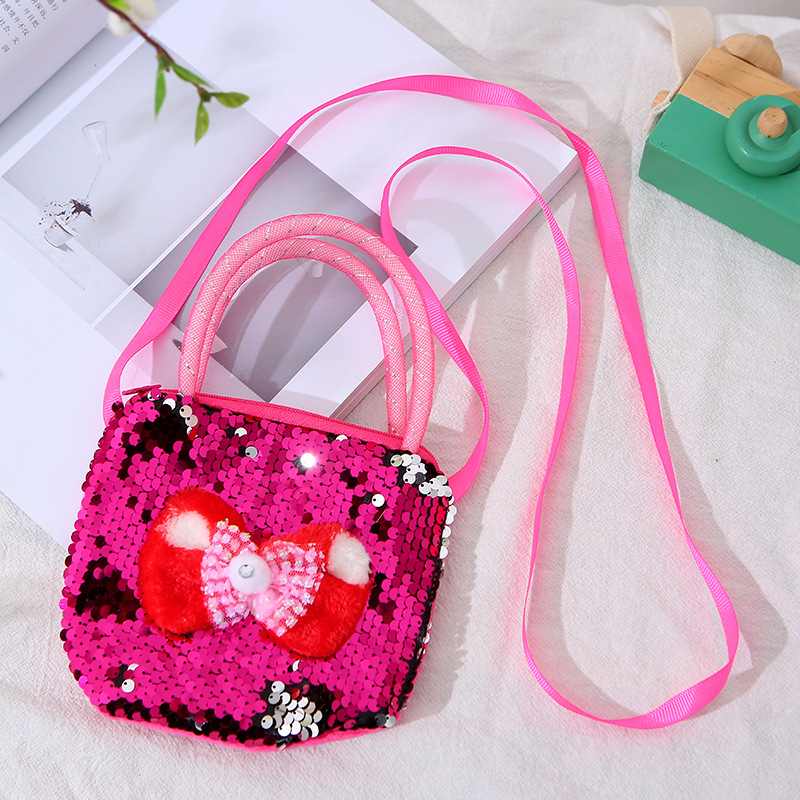 Cartoon Sequined Bow Children's Shoulder Bag display picture 4