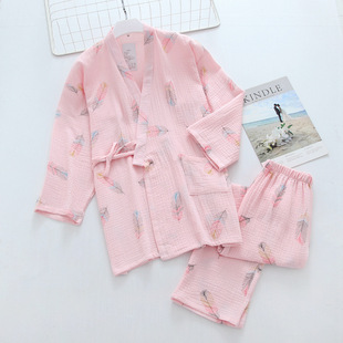 Пижама, японский комплект, тонкие штаны