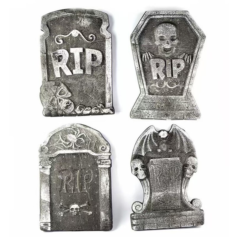 Halloween Ghost Festival Tombstone Haunted House Bar Decoration Skull Ghost Foam Tombstone Cross-Border Ornament