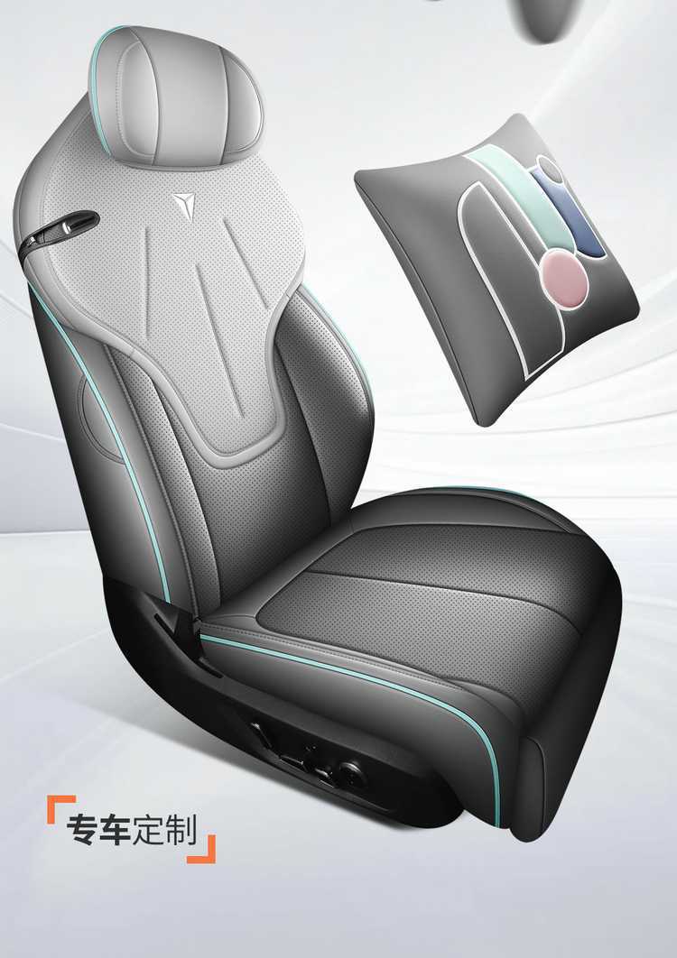 New dark blue L07 car seat covers, suitable for all seasons, full surround leather, five-seater, dark blue, special L07 seat cushion covers