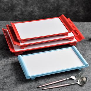 Stackable Beef Plate Melamine Rectangular Hot Pot Side Dish Plate Commercial High-Looking Fresh-Cut Mutton Self-Service Plate