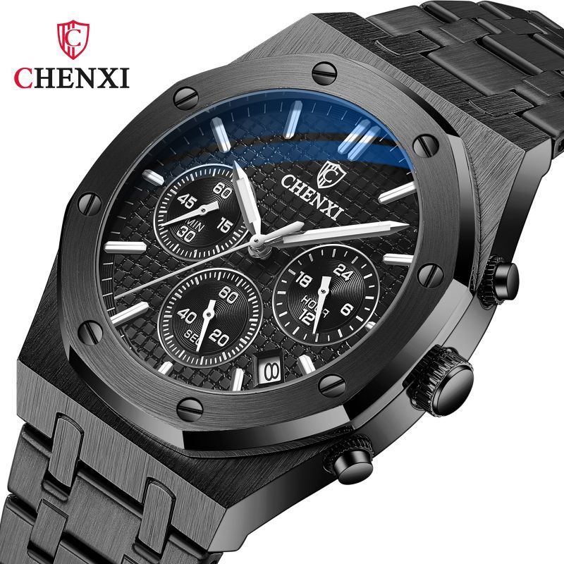 Chenxi/chenxi vivo reloj popular multi-función reloj deportivo reloj de cuarzo de los hombres luminoso impermeable reloj de cuarzo
