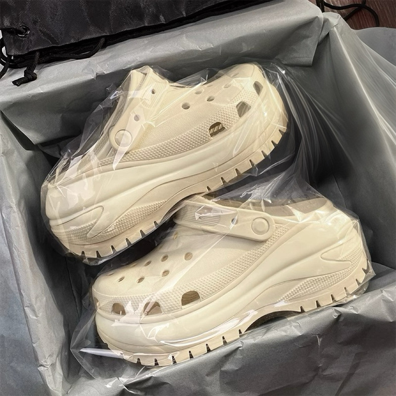 Summer Outdoor Thick-Soled Height-Increasing Closed-Toe Eva Breathable Non-Slip Wear-Resistant Camping Sandals