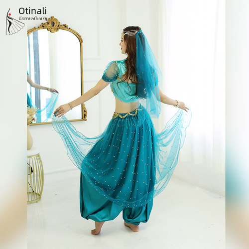 Anime costume Latin cosplay Jasmine Princess set Halloween cosplay clothing adult belly dance performance clothes 