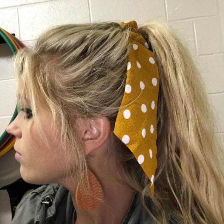 Fronteriza larga tela flotante anillo de pelo intestino joyería europea y americana nudo de caballo anillo de cabello cuerda al por mayor