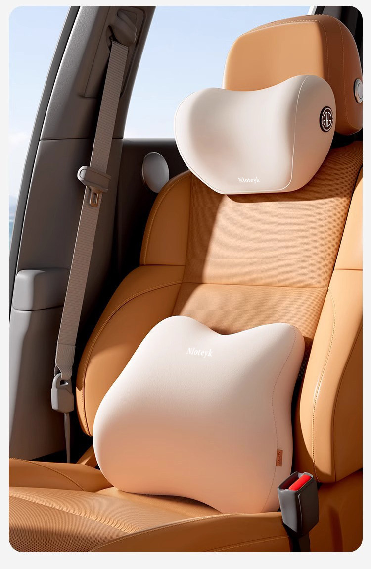 New Car Headrest and Lumbar Support, Universal for All Seasons, Breathable Neck Pillow for the Driver, Car Pillow and Lumbar Support, Car Lumbar Support