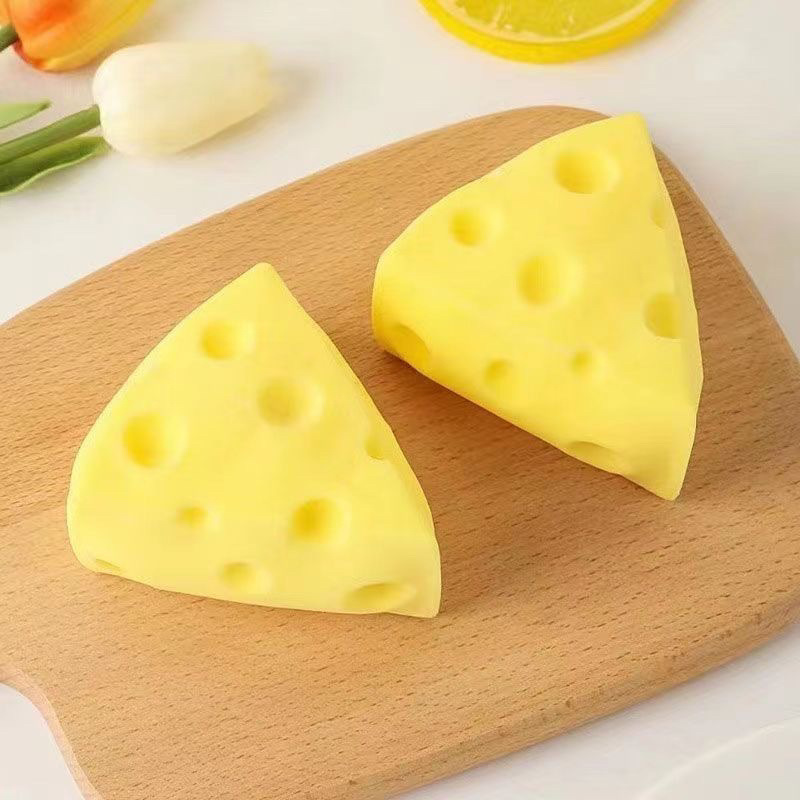 New creative stress-relieving toy: Cheese Squeezing Toy, Simulated Flour Stress Ball, Slow Rebound Decompression Toy
