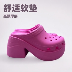 新型croos人魚洞靴易夢玲同モデルのハイヒールの厚い底の女性靴はビーチサンダルを高くします。