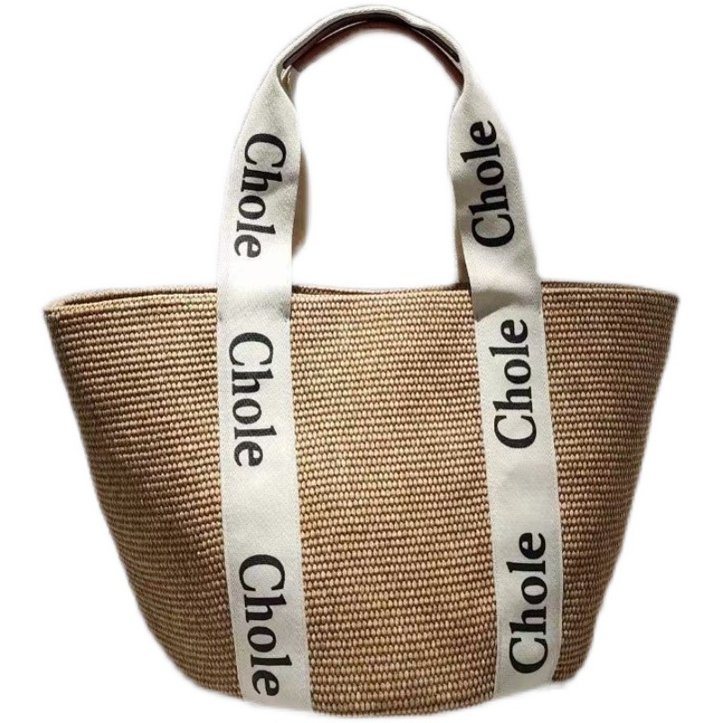 Beach Woven Straw Bag For Women Summer Market Basket Beach Bag Vacation Handbag New Fashion Ins Style - Thumbnail 5