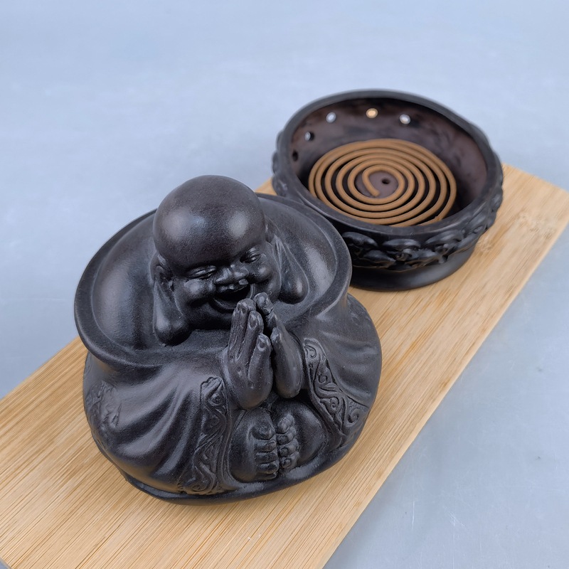 Quemador de incienso de cerámica transfronterizo hilo incienso rana incienso asiento de incienso mini marco de incienso zen soporte de incienso yoga oficina hogar