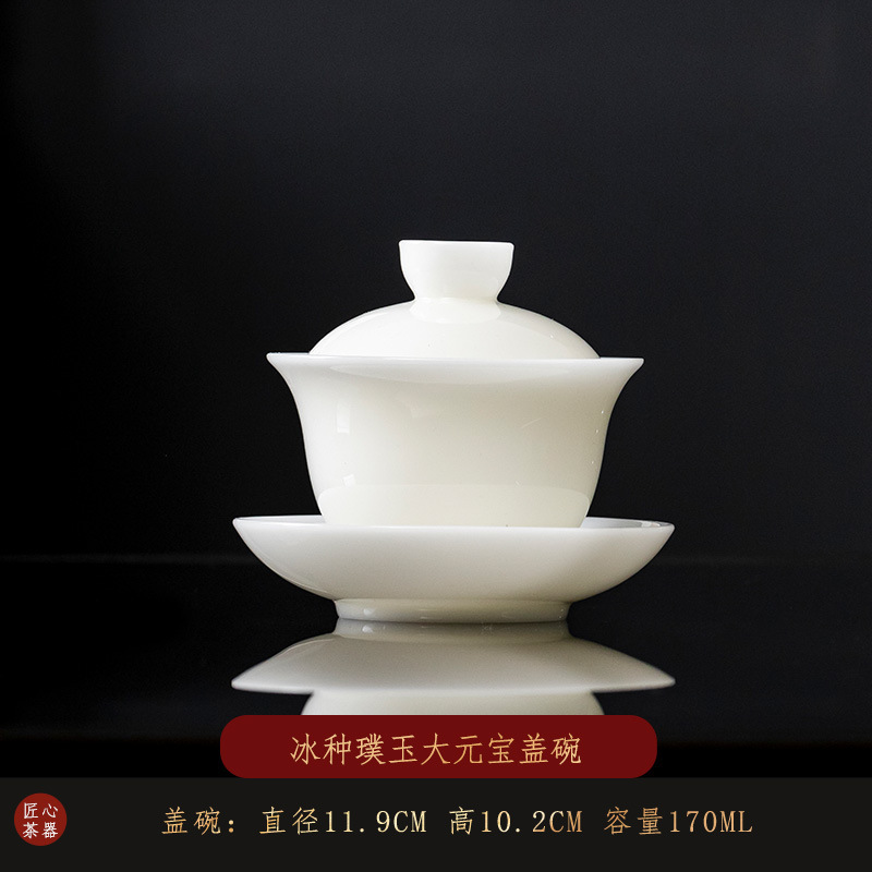 高級陶磁器一式、氷翡翠一式、茶器一式、徳化白磁翡翠磁器カンフー茶器一式|undefined