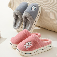 毛毛绒棉拖鞋女士冬季居家情侣保暖棉鞋2024新款家居室内春秋冬天