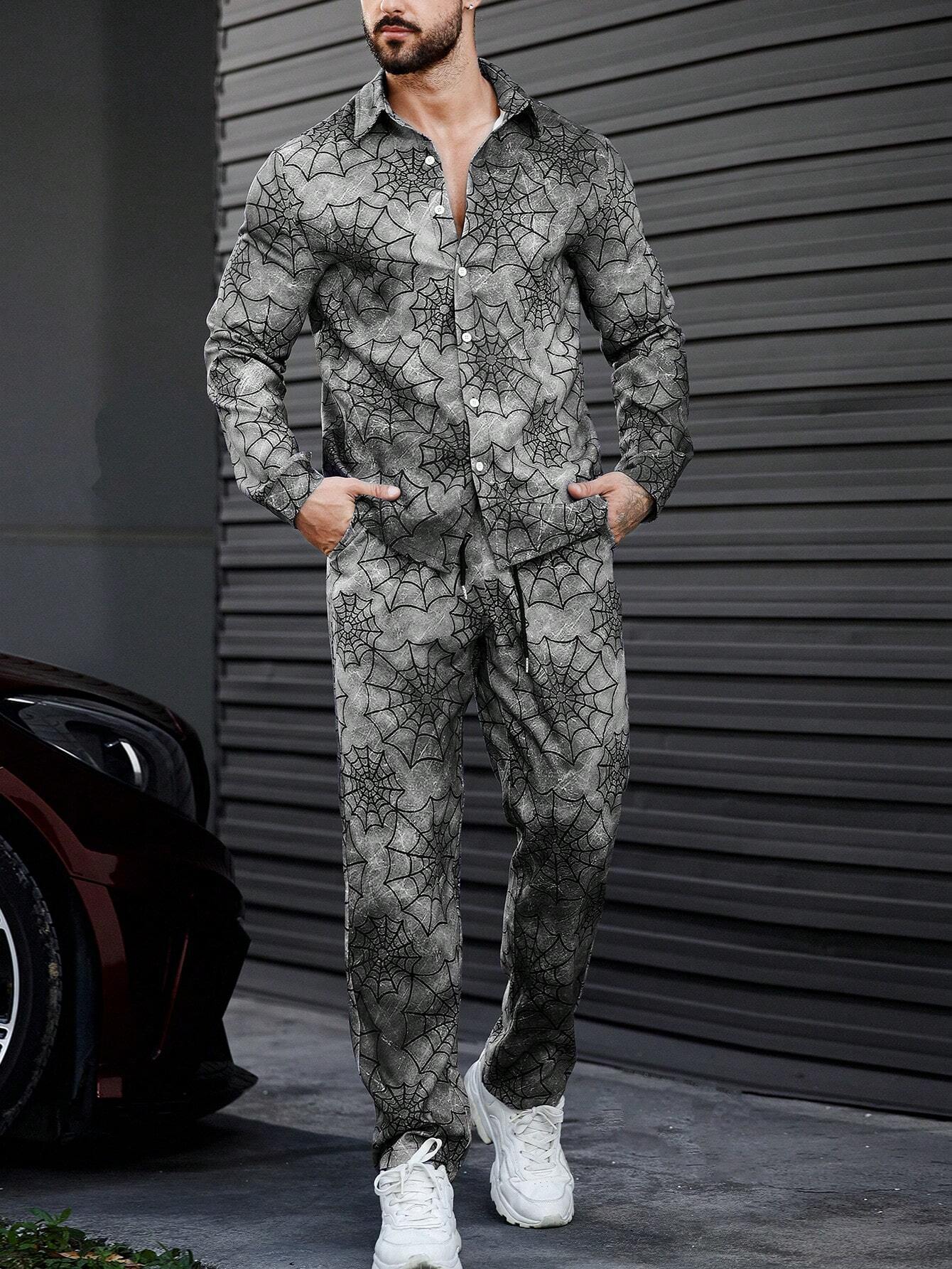 2024 nuevo estilo Amazon productos europeos transfronterizos moda casual estadounidense camisa de manga larga pantalones traje MB12 ML4