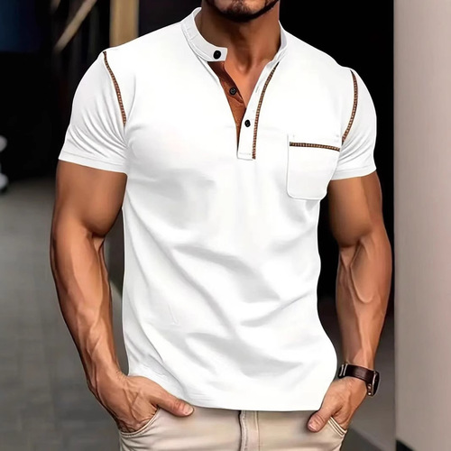2025 Summer Men's Short-Sleeve T-Shirts & Quick-Dry Casual Polo Shirts from Europe and America