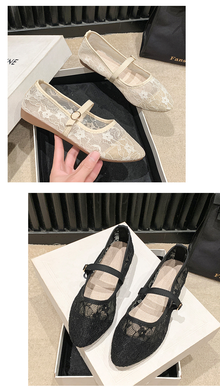Women's Plus Size Casual Loafers Pointed Toe Flat Shoes Mesh_voghion.com