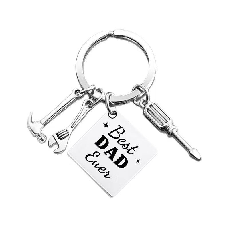 Amazon's Best-Selling Keychain, Ready-Made Father's Day Hammer Wrench Square Stainless Steel Keychain