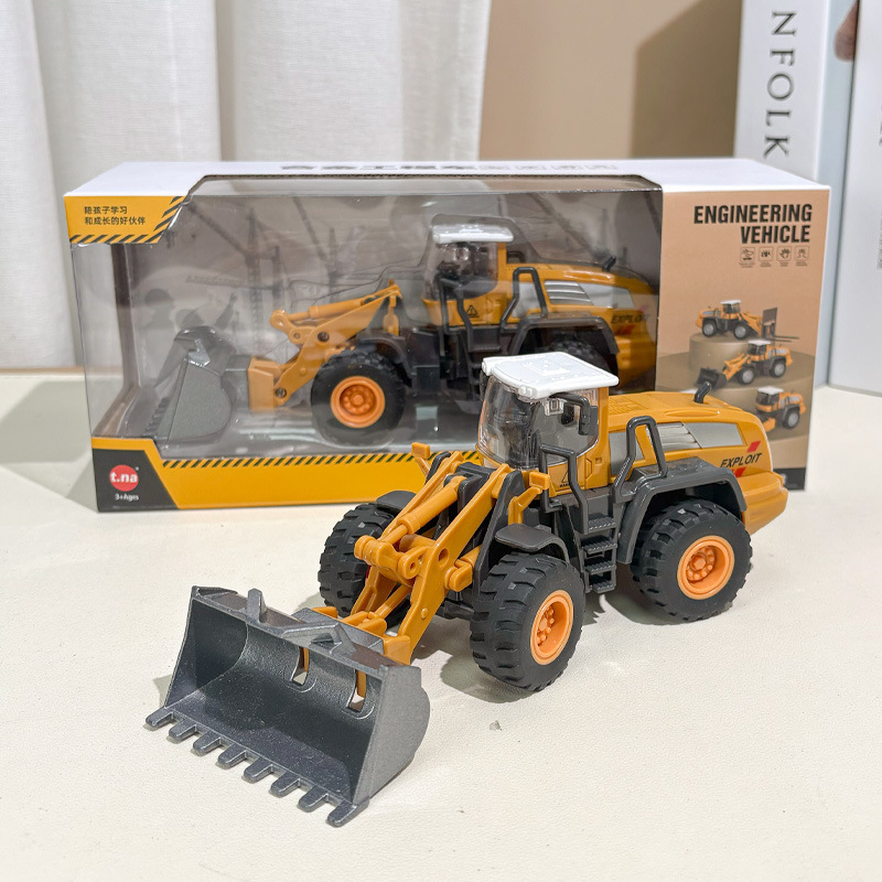 Cross-Border 1:55 boy alloy engineering car toy set children's forklift excavator simulation model stall wholesale