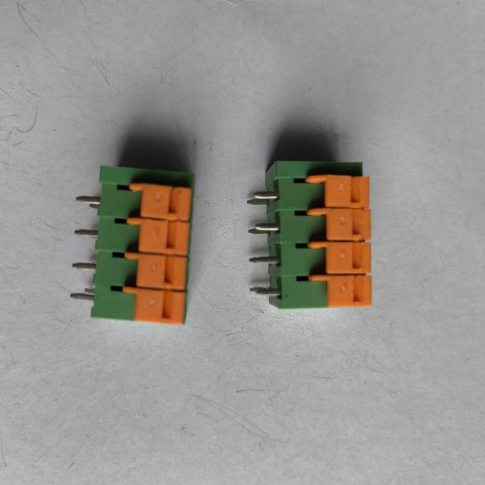 弹簧式接线端子CY142V-5.08-4P 直插接线柱按压式接线柱KF142V