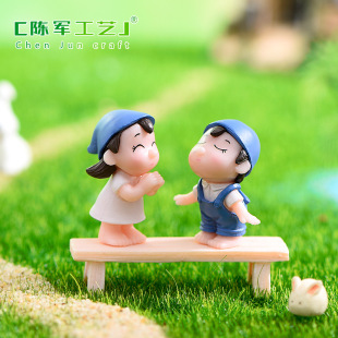 Micro Landscape Creative Cute Sweet Couple Doll Landscaping DIY Decoration Hanging Accessories Car Desktop Small Ornaments