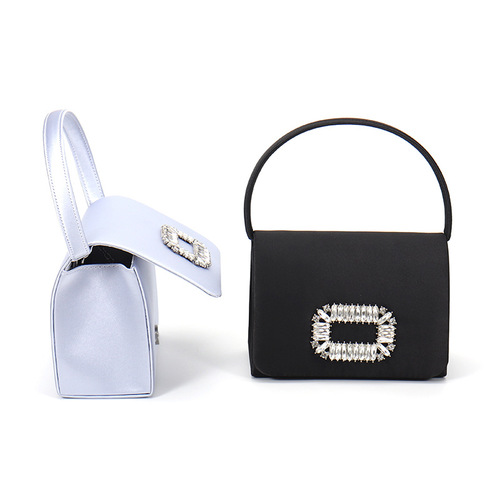 Factory Stock Diamond-Studded Small Square Handbag Women's Bag New Crossbody Bag Evening Bag Formal Dinner Bag Cross-Border Wholesale