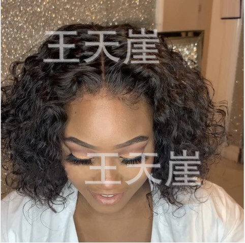 2023 Europe and the United States new cross-border wig women's small curly hair short curly hair hand wound rose net manufacturers