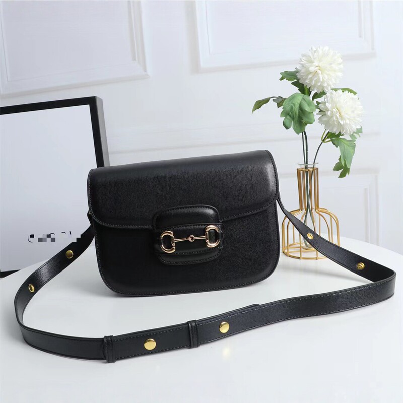 G Brand 2026 New Model 1955 Messenger Bag Small Size Horsebit Buckle Single Shoulder Genuine Leather Handbag Crossbody Women's Bag