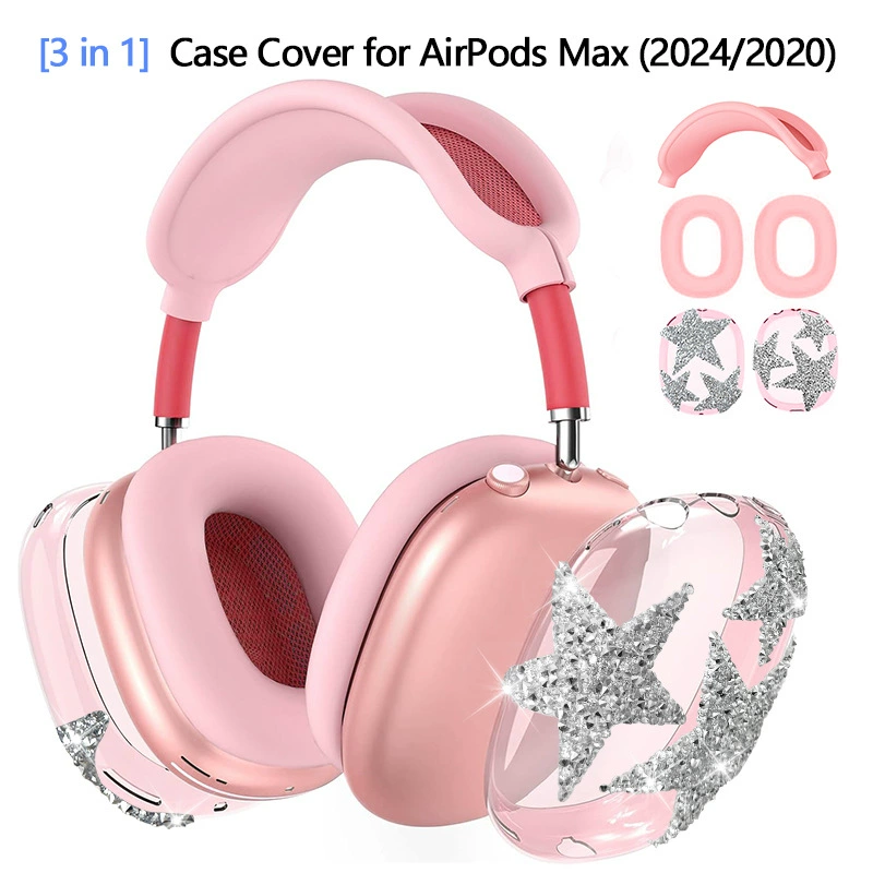 For Apple airpods Max Protective Case Flash Diamond Star Max Headphone Case