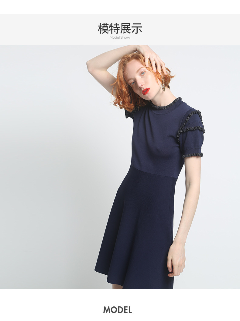 얼음 실크 QUZHU 양모 직조 여성 양모 직조 공장 가공 접이식 사이드 슬리브 스커트 스웨터 그림 샘플 작은 배치 사용자 정의